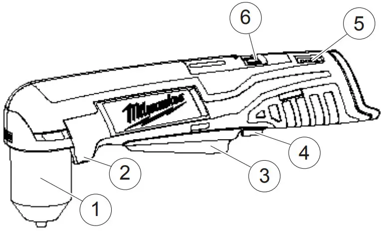 milwaukee B002SQK996 Cordless Right Angle Drill Driver Kit - funcTional descripTion