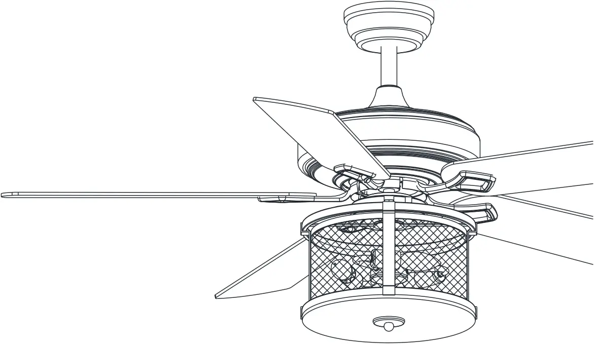 BANSA ROSE HM-GY5205AC 52-Inch Derocate Ceiling Fan