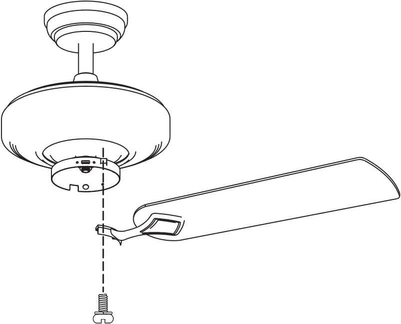 HM-GY5205AC - Fastening the blade arms to the motor 2
