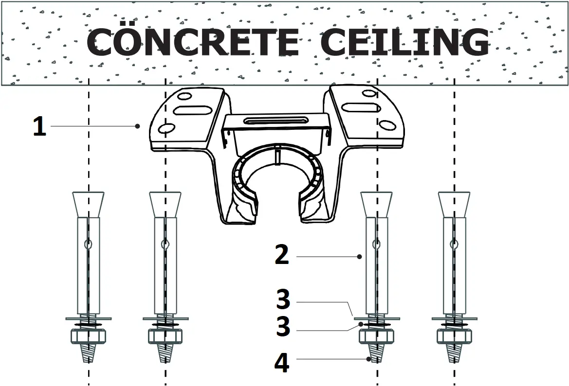 HM-GY5205AC - Installation of the hanging bracket 2