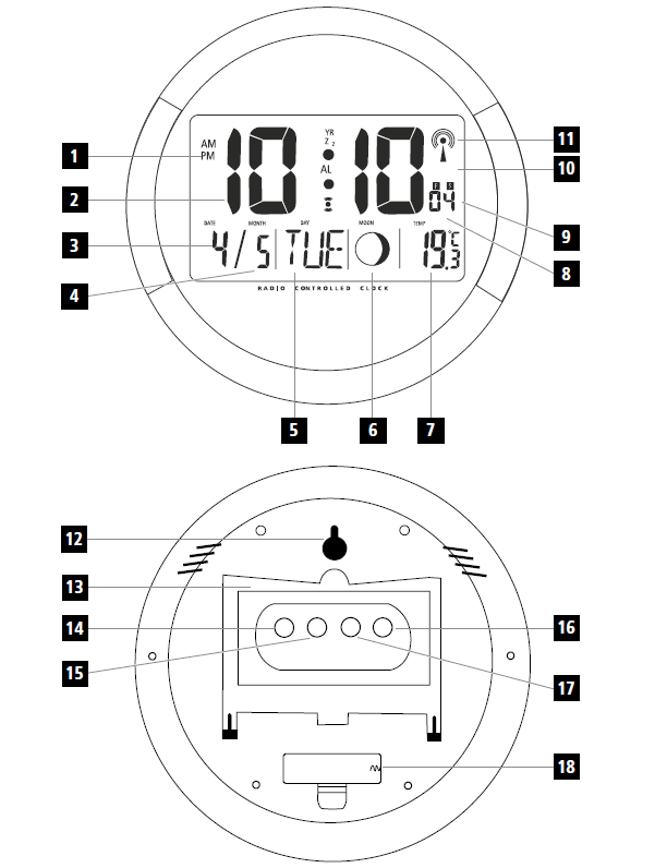 hama-00186383-Radio-Controlled-DCF-Wall-Clock-Instruction-fig-1