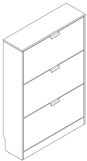 FUFU GAGA LJY-KF210119-01 Gray Composite Shoe Cabinet-fig1
