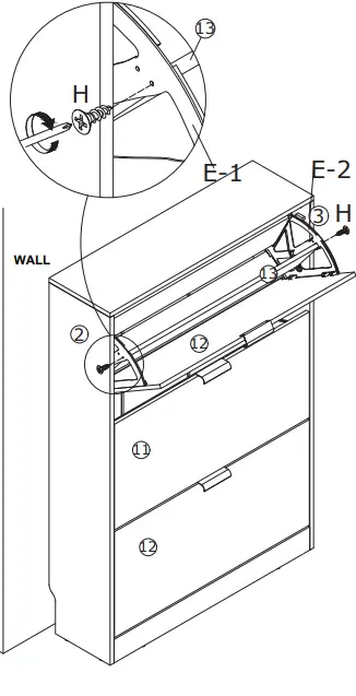 FUFU GAGA LJY-KF210119-01 Gray Composite Shoe Cabinet-fig25