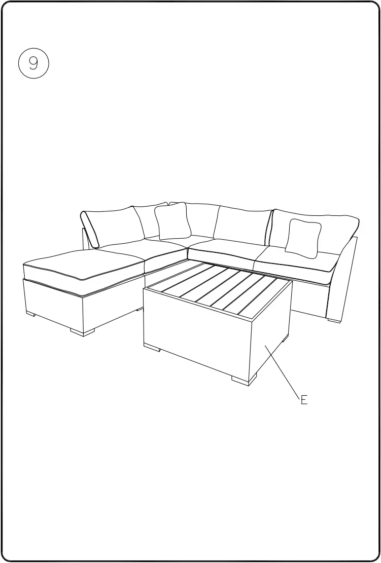 ASHLEY P301 070 Cherry Point Nuvella Outdoor 4 Piece Sectional Set - fig 4