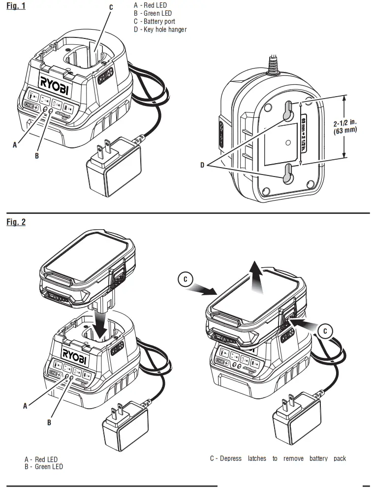 RYOBI P118B Cordless Battery Edger - FIGURE 2