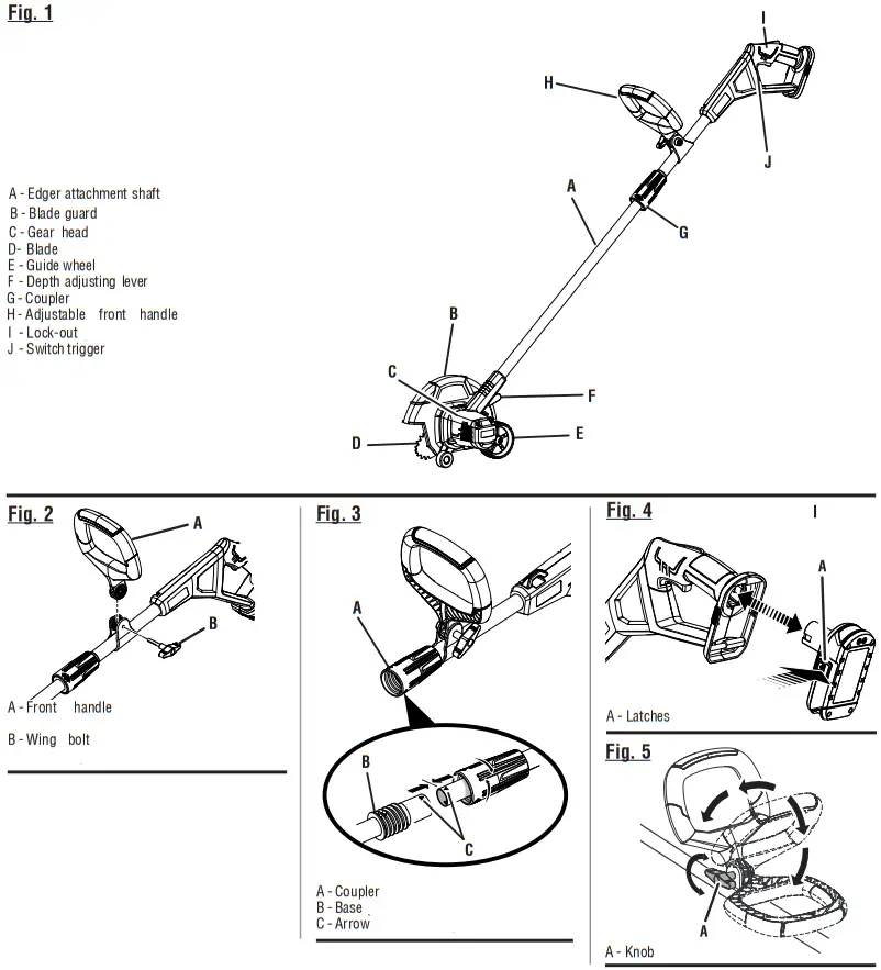 RYOBI P118B Cordless Battery Edger - FIGURE 4