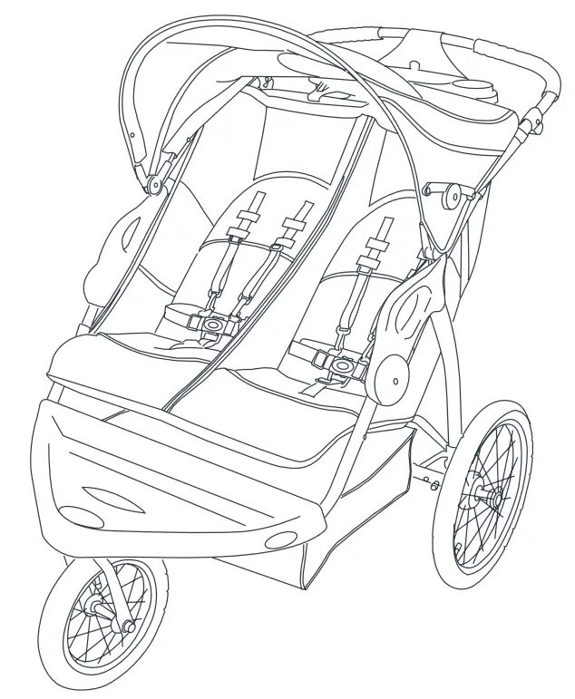 baby trend B07BVMSHTZ Expedition Double Jogger Stroller