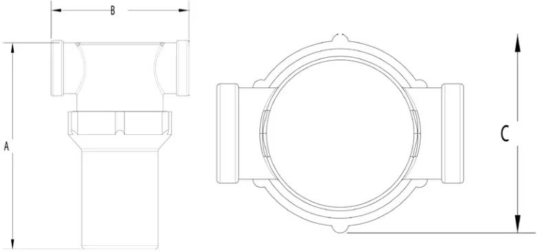 GP DF Filters Clear Bowl Filters - DIMENSIONS