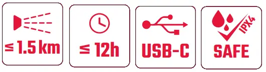 SIGMA BUSTER RL 80 Flash USB Bicycle Rear Light 80 Lumen - icon