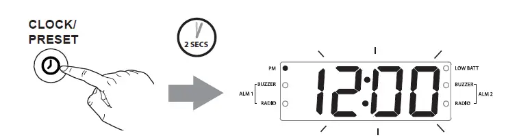 TIMEX-T231Y-Large-Display-AM-FM-Clock-Radio-FIG- (9)