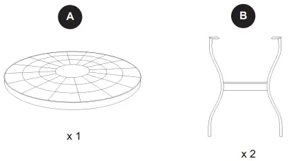 allen roth CMC21.32 Palermo Round Outdoor Balcony Table 3