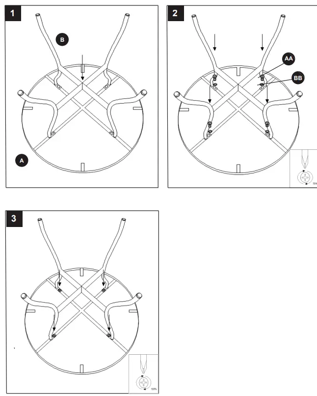 allen roth CMC21.32 Palermo Round Outdoor Balcony Table 5