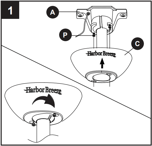 Harbor Breeze HTE21091-MW Ayreshire Ceiling Fan - fig 13