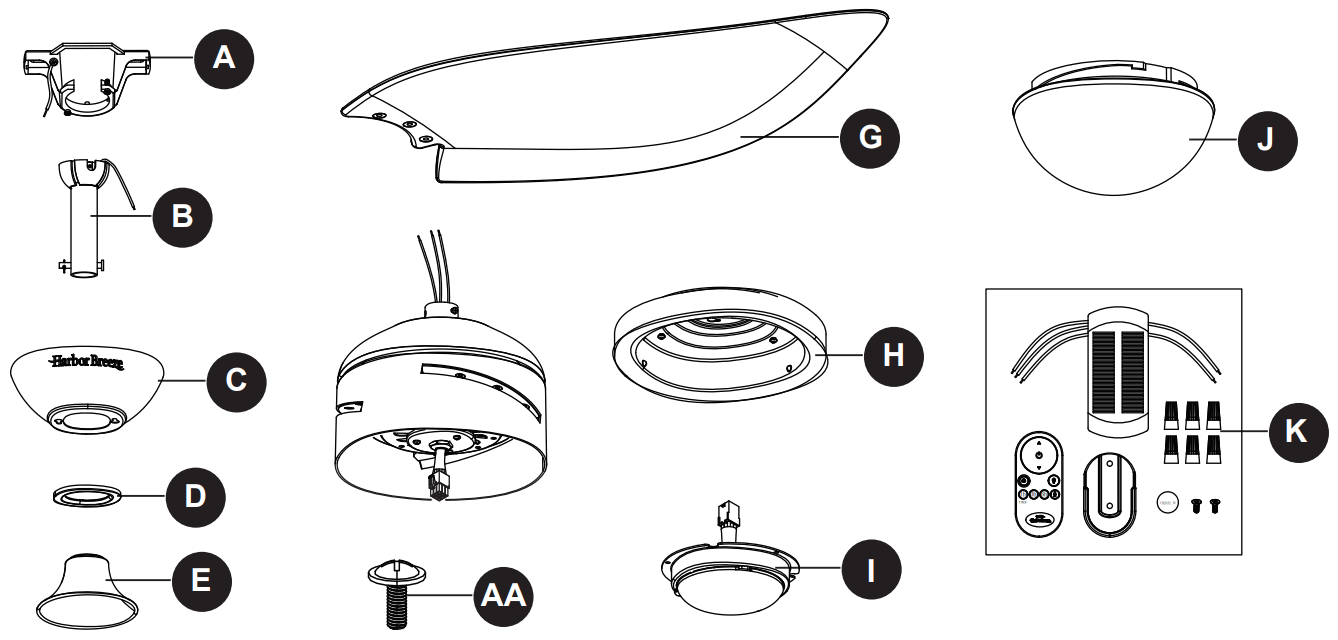Harbor Breeze HTE21091-MW Ayreshire Ceiling Fan - fig 28