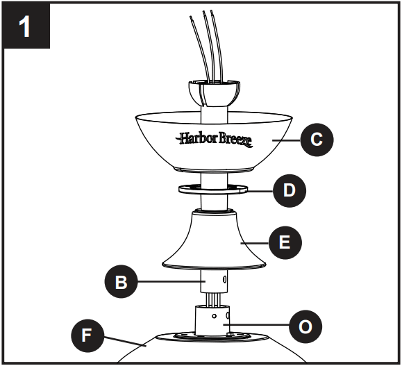 Harbor Breeze HTE21091-MW Ayreshire Ceiling Fan - fig 6