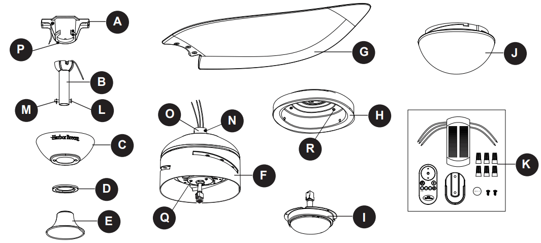 Harbor Breeze HTE21091-MW Ayreshire Ceiling Fan - fig