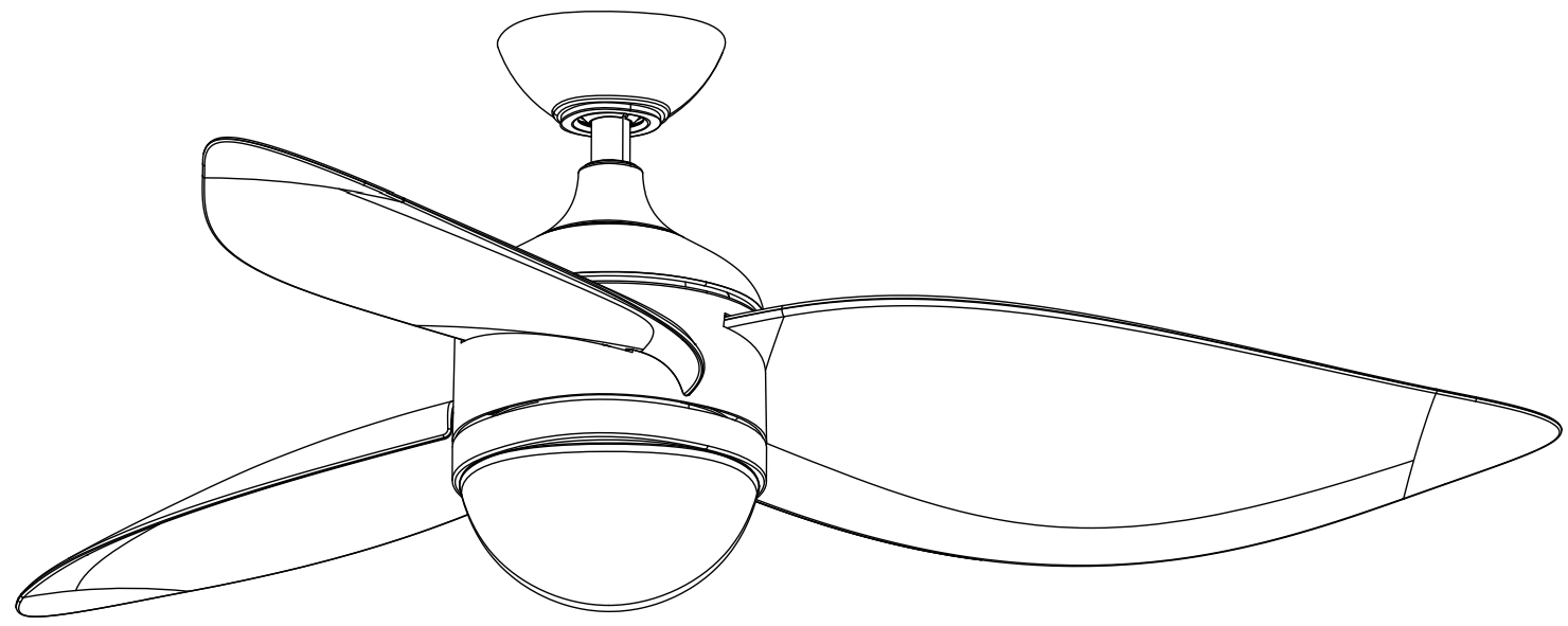 Harbor Breeze HTE21091-MW Ayreshire Ceiling Fan