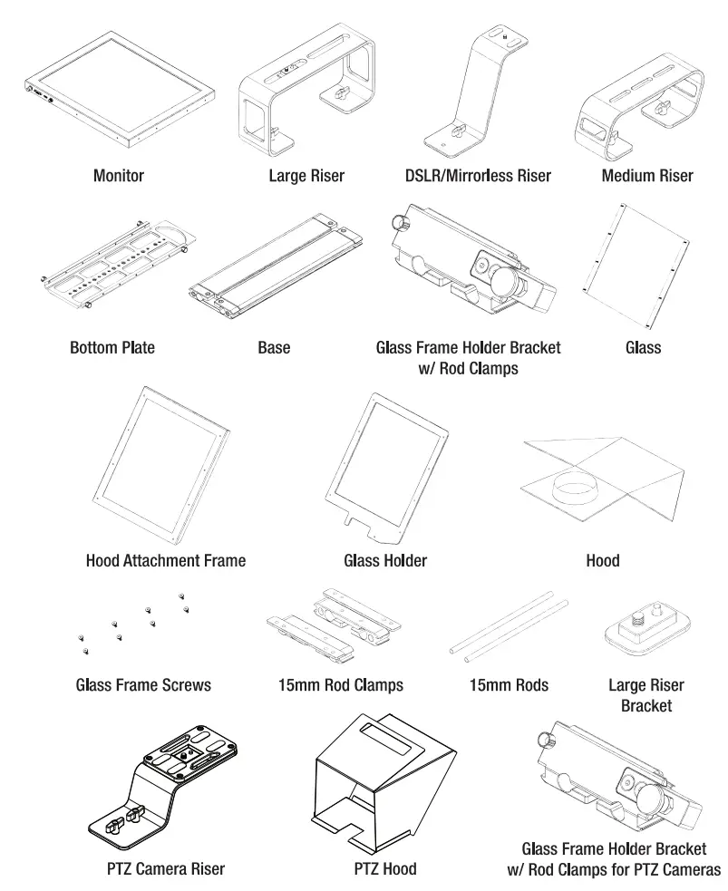 ikan PT4900-PTZ Professional 19 Inch High Bright PTZ Compatible Teleprompter - fig 1