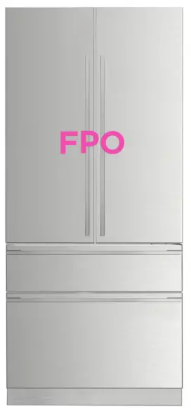 Monogram ZIP364IPVII 36 Inch Premium Fully Integrated French-Door Bottom Freezer