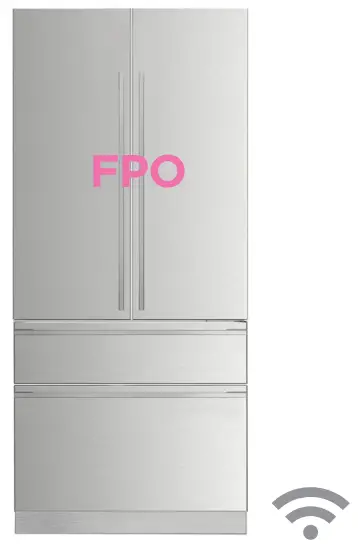 Monogram ZIP364IPVII 36 Inch Premium Fully Integrated French-Door Bottom Freezer