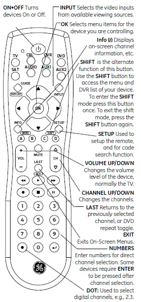 GE 26607 Universal Remote - 3