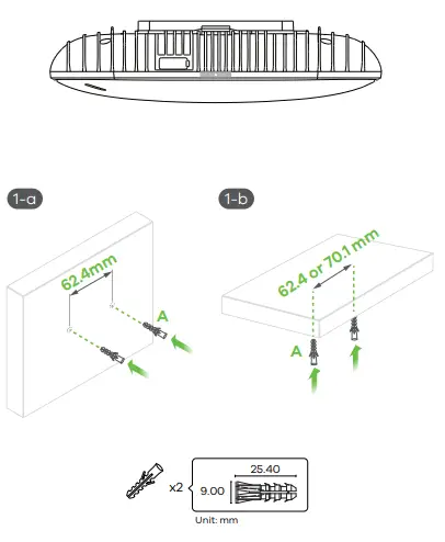 ZYXEL Dual-Radio Unified Pro Access Point WAX650S - Wall Ceiling Mounting