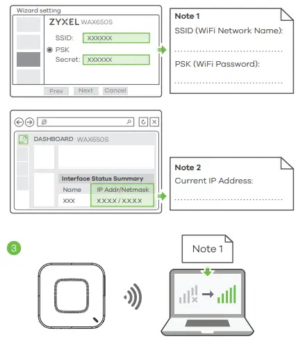 ZYXEL Dual-Radio Unified Pro Access Point WAX650S - Wired connection 2