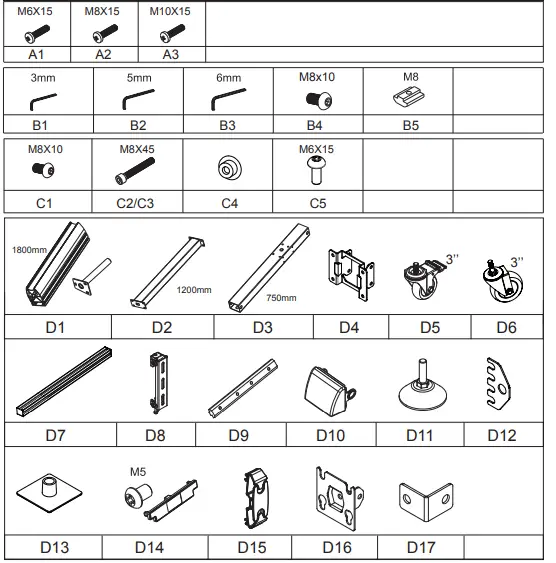 LED-MOUNTING-ICA-TR4-Floor-Stand-fig-1