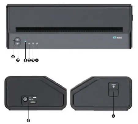 Milestone MHT-P8008 Thermal Printer - power light