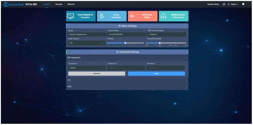 Login and Network Configuration