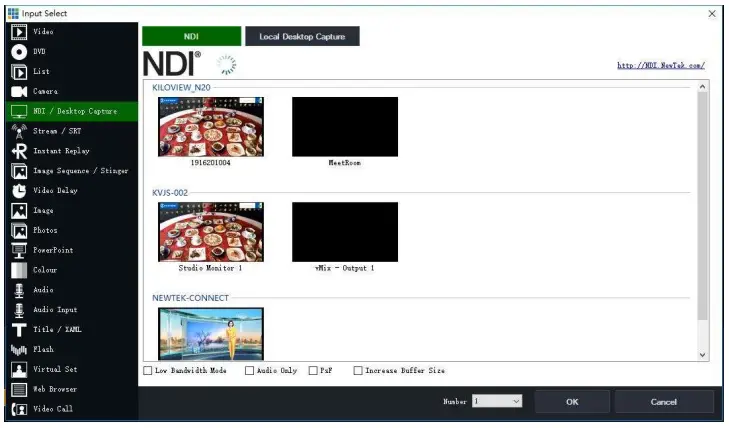 NDI Discovery and Connection