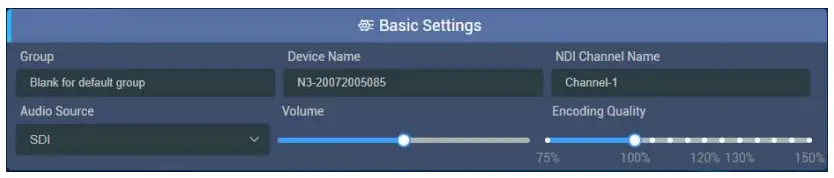 Basic settings