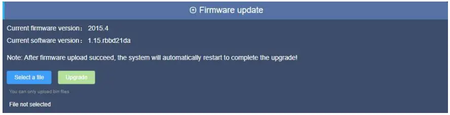Firmware Upgrade