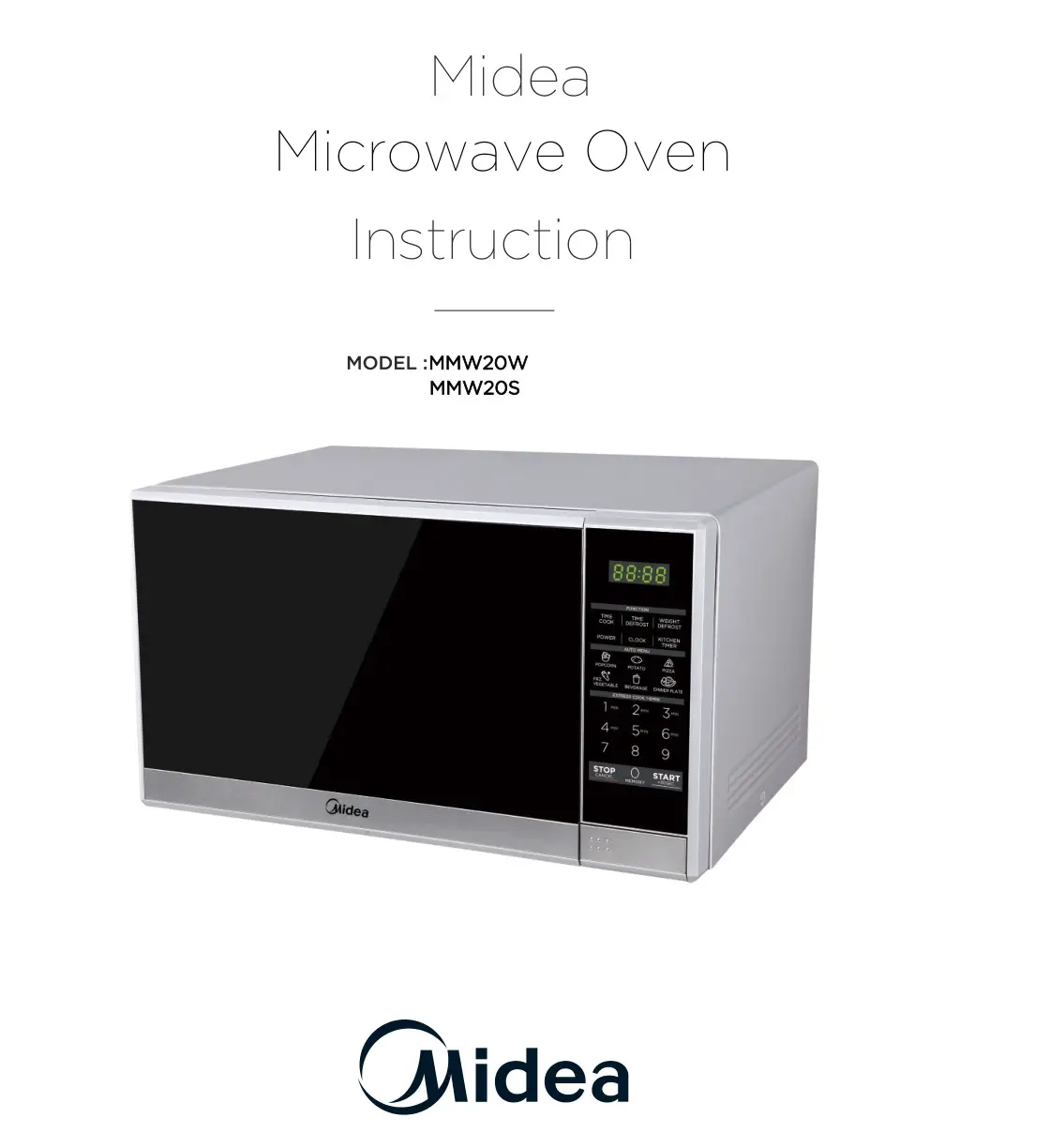 Midea MMW20W Microwave Oven Instructions