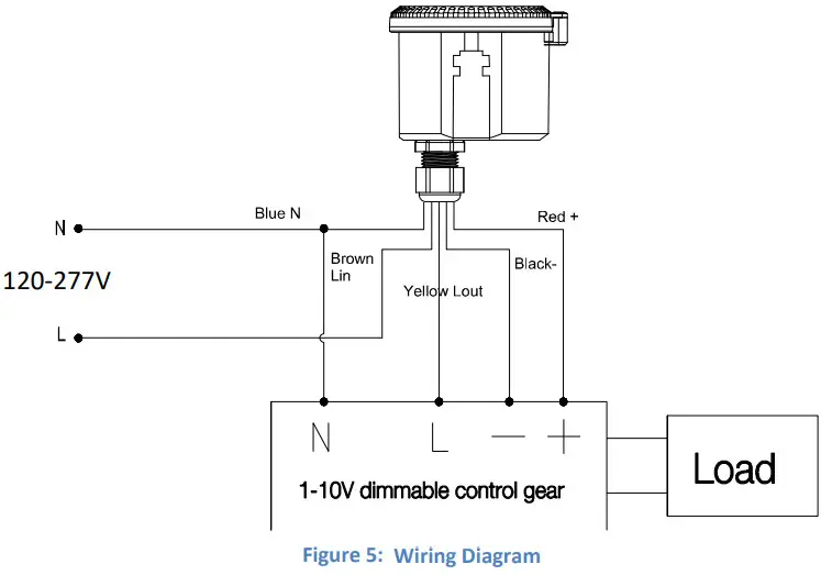VENTURE LIGHTING BO0003 LED Sensor Mounting Kit - Wiring Diagram