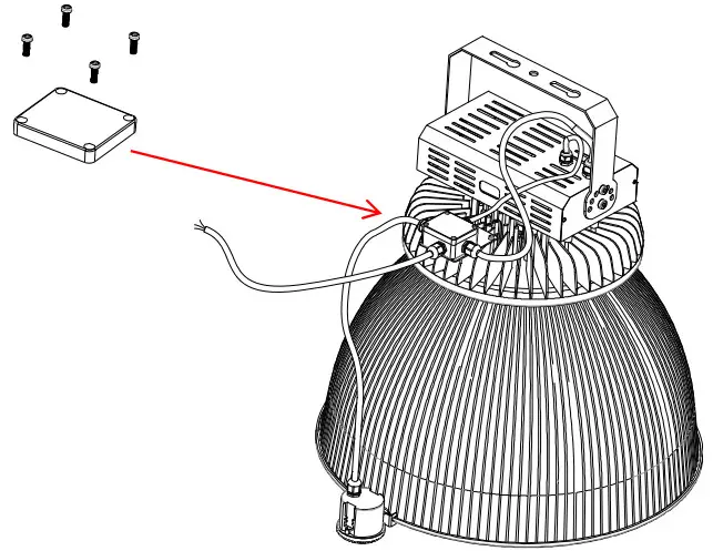 VENTURE LIGHTING BO0003 LED Sensor Mounting Kit - shown with reflector