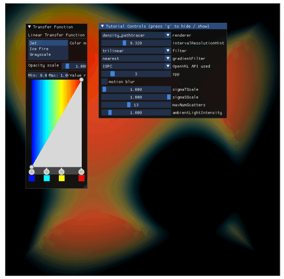 intel Get Started with oneAPI Rendering Toolkit for Windows - all controls