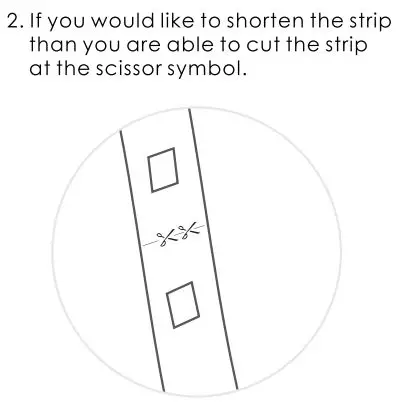 ADUROSMART 81863 Smart LED Strip User Manual - If you would like to shorten the strip than you are able to cut the strip at the scissor symbol