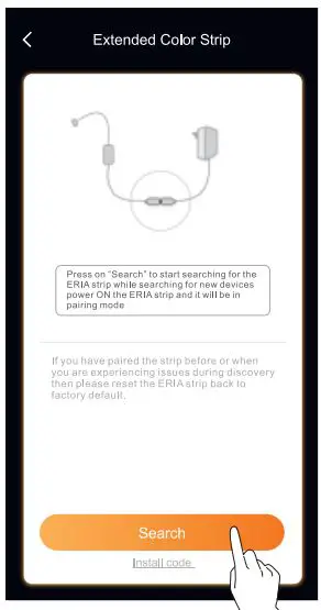 ADUROSMART 81863 Smart LED Strip User Manual - Proceed by pressing on search