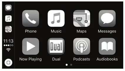 Dual DAC1025BT DVD Multimedia Receiver - Apple CarPlay Operation