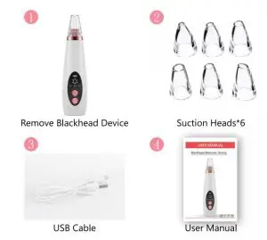 Nuaskin Vacuum Pro Blackhead Removal Device User Manual - Packaging Accessories