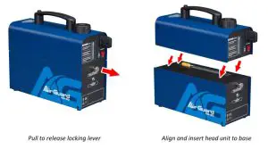 AirGuard AG-20 Antibacterial Vaporizer -Connect the battery