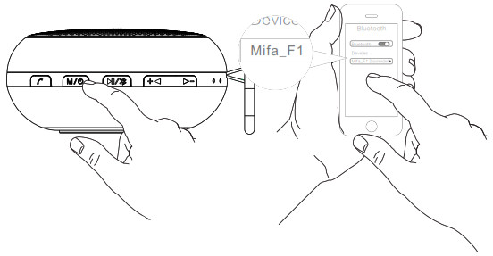 mifa F1 Dustproof and Waterproof Bluetooth Speaker - Bluetooth Connection