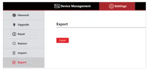 BZBGEAR BG Commander PTZ Camera Controller - Export configuration