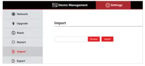 BZBGEAR BG Commander PTZ Camera Controller - Import configuration