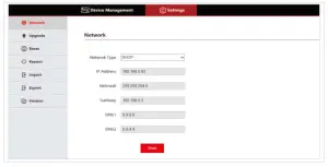 BZBGEAR BG Commander PTZ Camera Controller - Web network settings