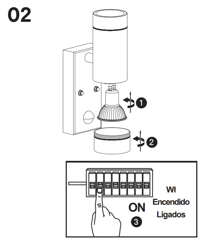 SCREWFIX 6213R Outdoor Up and Down Wall Light with PIR Sensor Stainless Steel - Walking direction 5