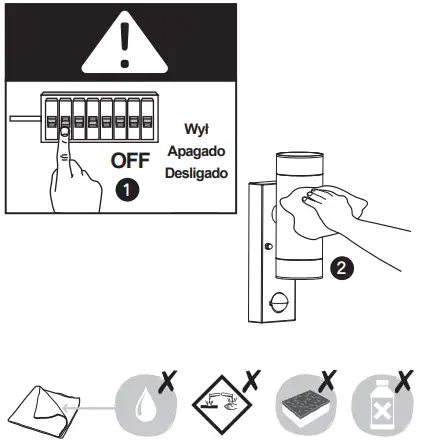 SCREWFIX 6213R Outdoor Up and Down Wall Light with PIR Sensor Stainless Steel - Walking direction 7