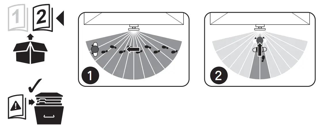 SCREWFIX 6213R Outdoor Up and Down Wall Light with PIR Sensor Stainless Steel - Walking direction