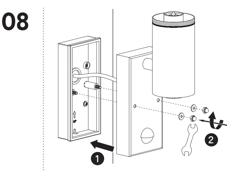 SCREWFIX 6213R Outdoor Up and Down Wall Light with PIR Sensor Stainless Steel - fig 13